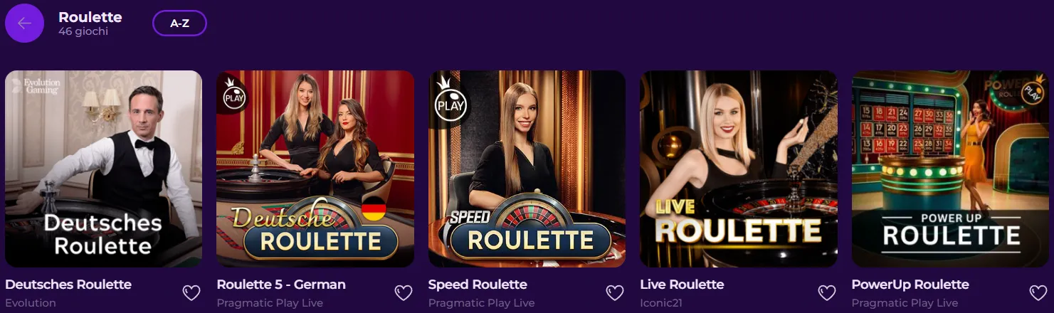Casinò live di Gambloria con croupier dal vivo